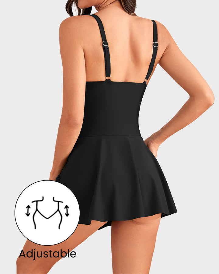 Ultima occasione: 50% DI SCONTO – Costume intero da donna con controllo della pancia e chiusura con bottoni