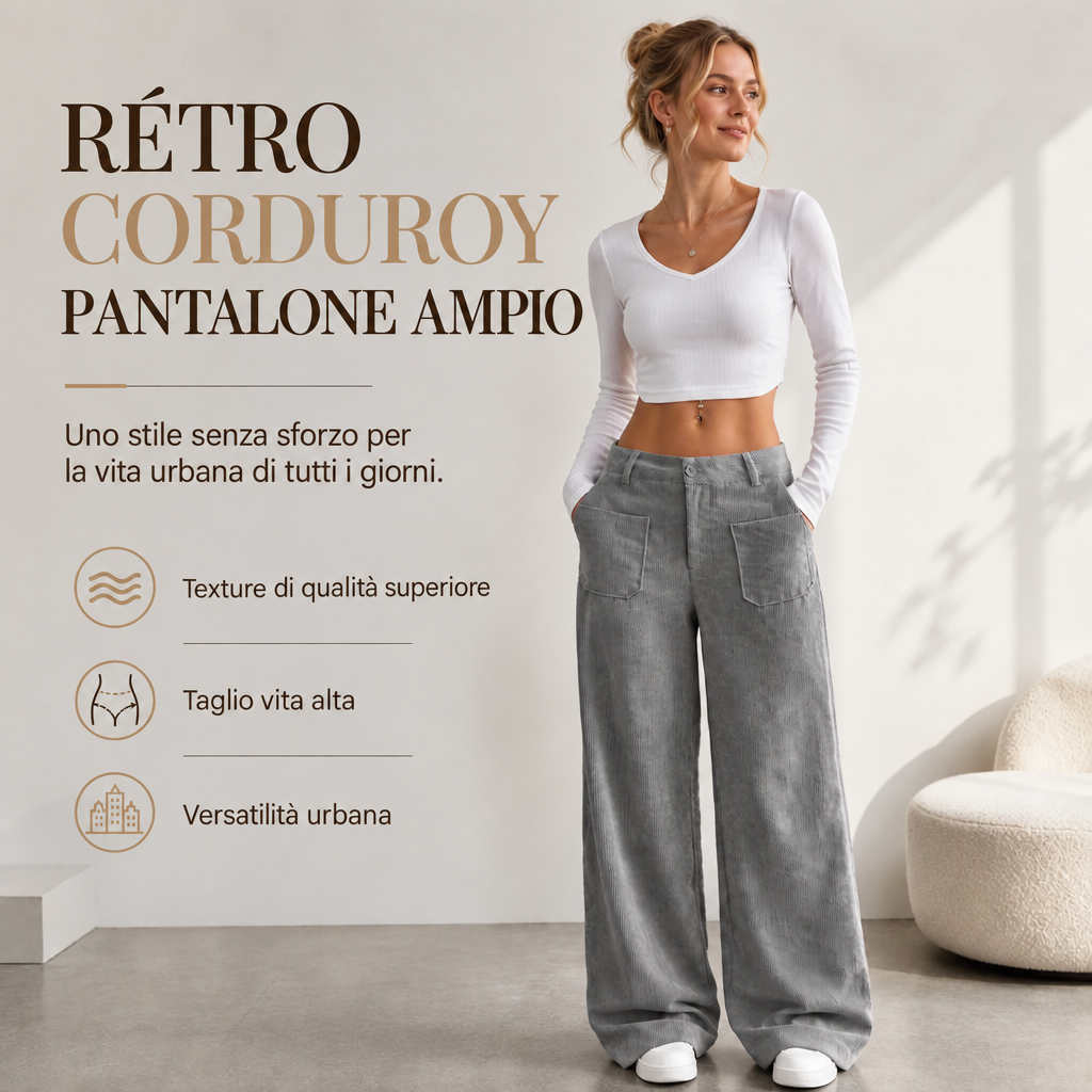 Pantaloni larghi da donna dalla vestibilità comoda e rilassata
