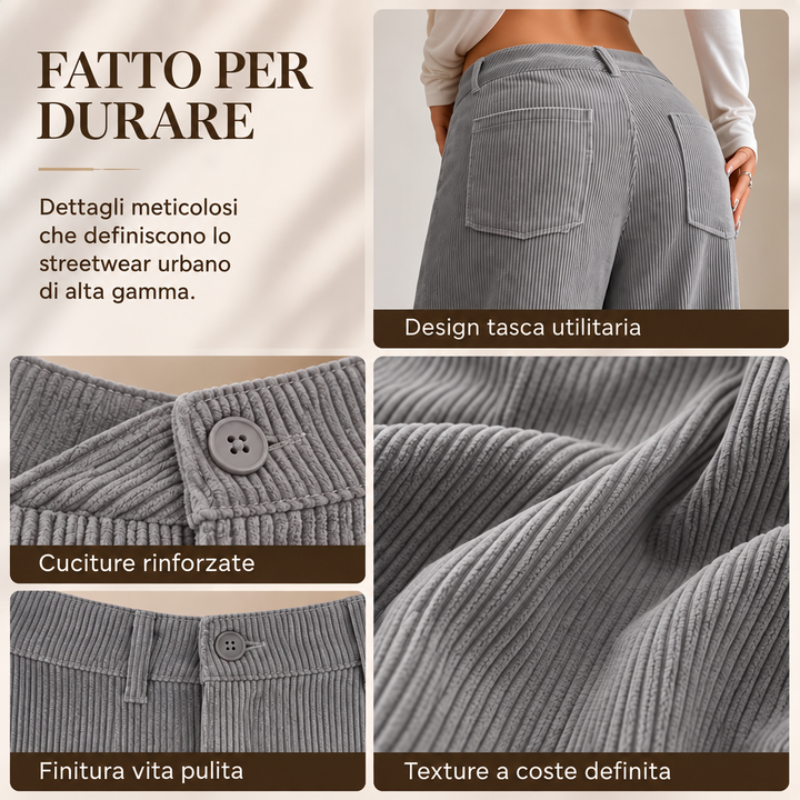 Pantaloni larghi da donna dalla vestibilità comoda e rilassata