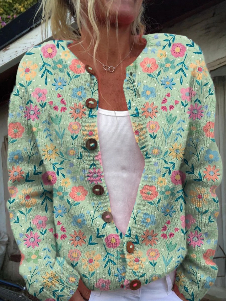 Foxfield™ | Cardigan a fiori vintage da donna