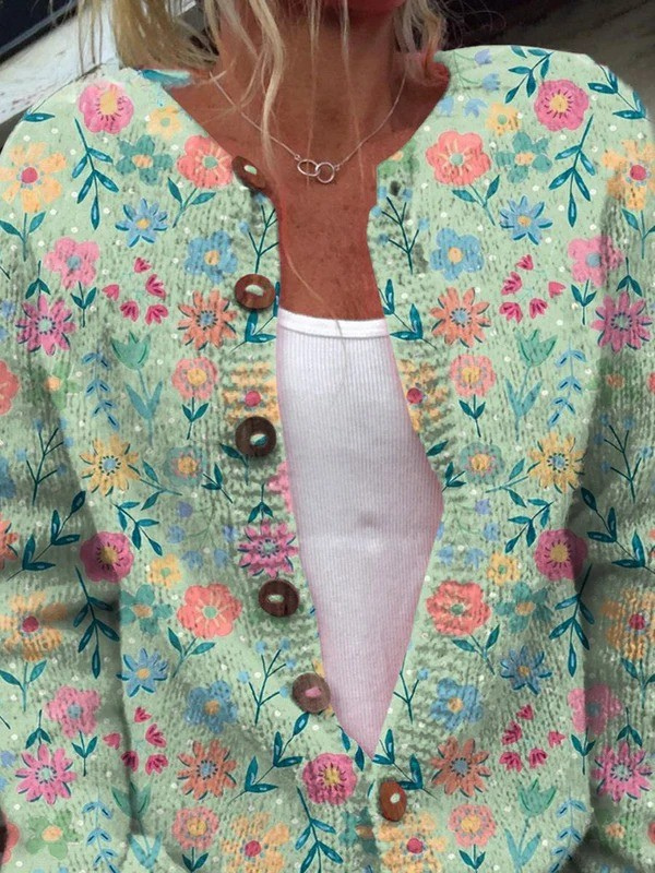 Foxfield™ | Cardigan a fiori vintage da donna