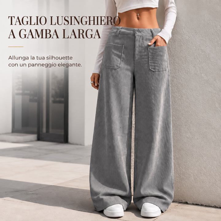 Pantaloni larghi da donna dalla vestibilità comoda e rilassata