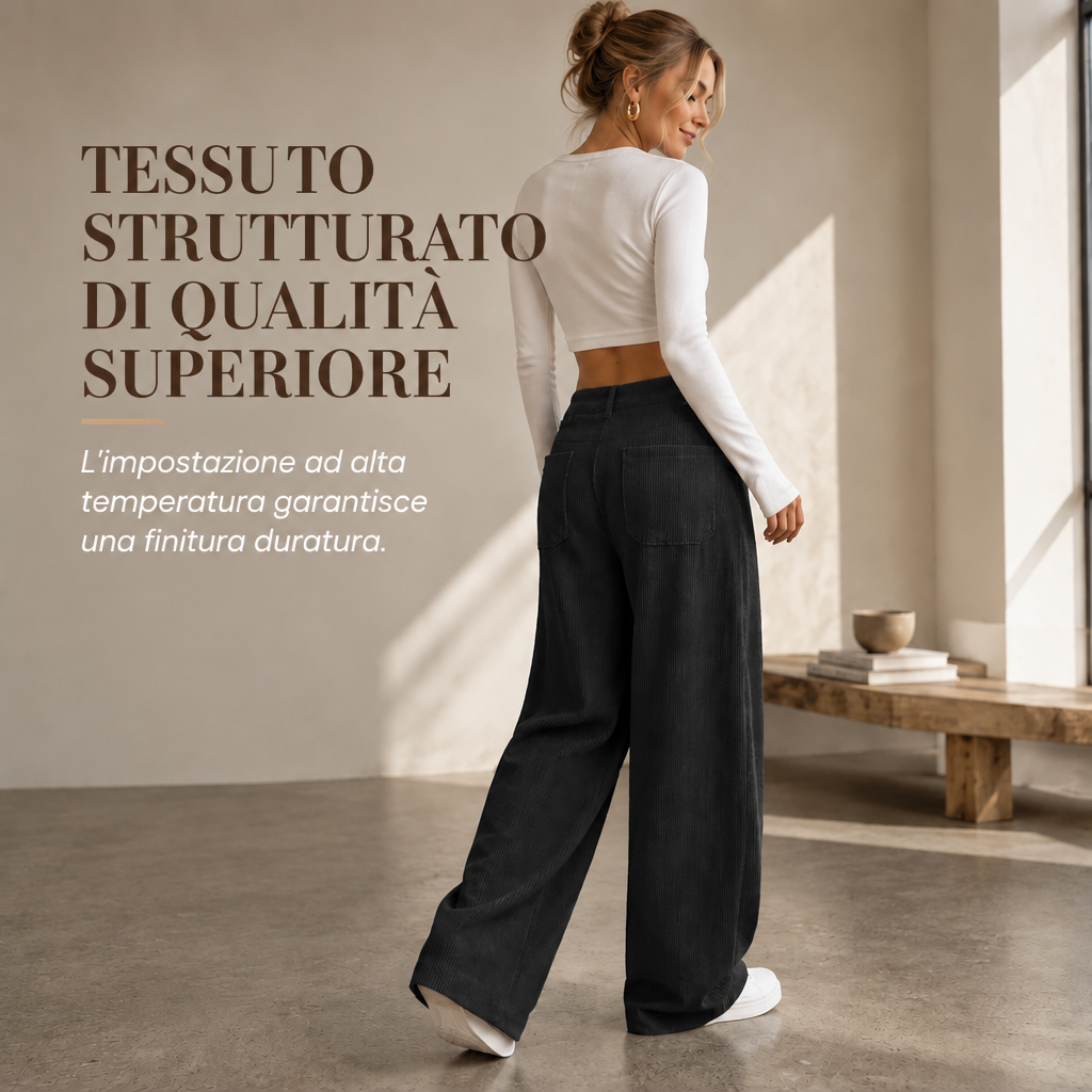 Pantaloni larghi da donna dalla vestibilità comoda e rilassata