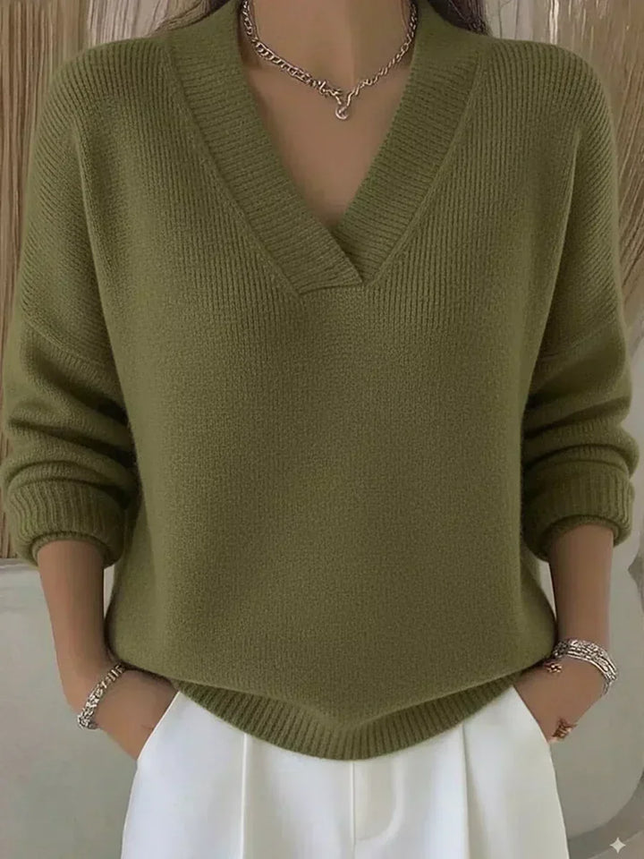 Modesta | Maglione Ampio con Scollo a V