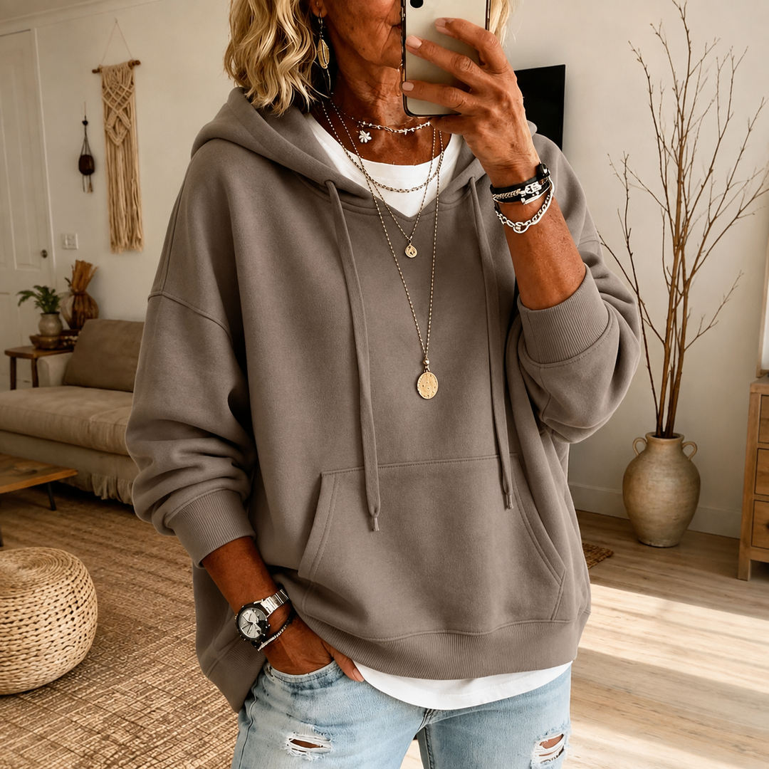 Ella – Maglione taupe morbido e avvolgente