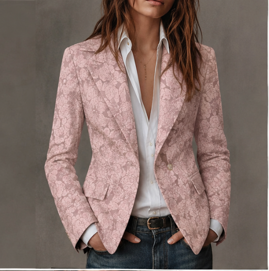 Estelle | Blazer jacquard in cashmere aderente