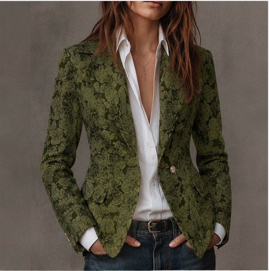 Estelle | Blazer jacquard in cashmere aderente