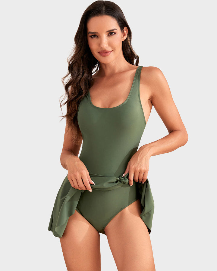 Ultima occasione: 50% DI SCONTO – Costume intero da donna con controllo della pancia e chiusura con bottoni