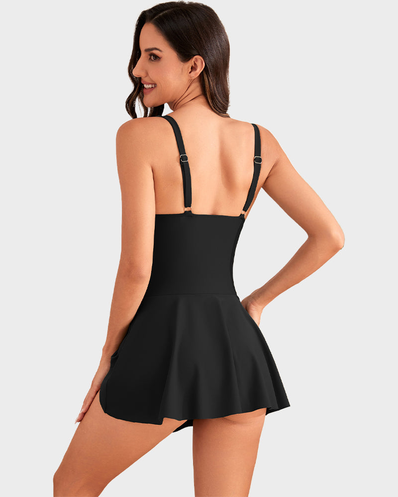 Ultima occasione: 50% DI SCONTO – Costume intero da donna con controllo della pancia e chiusura con bottoni