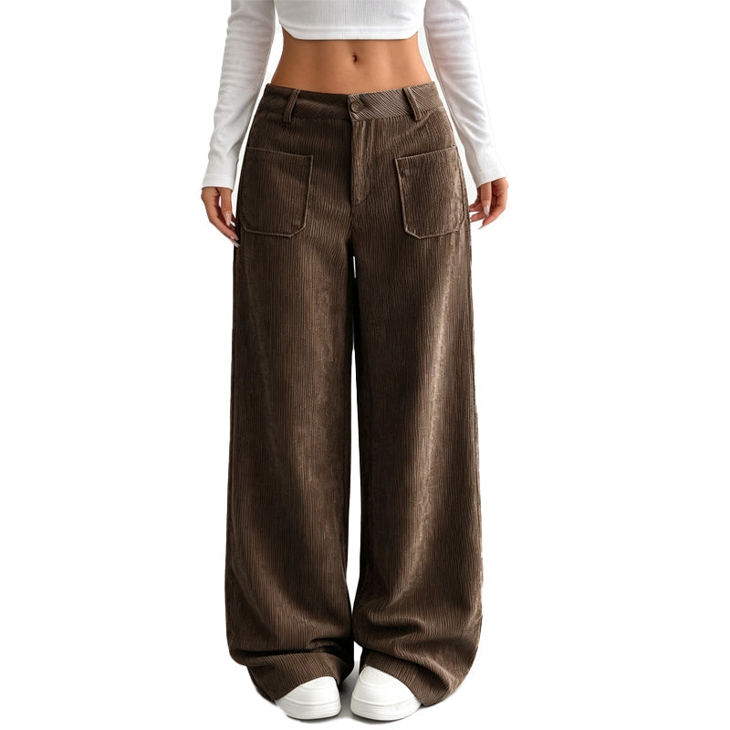 Pantaloni larghi da donna dalla vestibilità comoda e rilassata