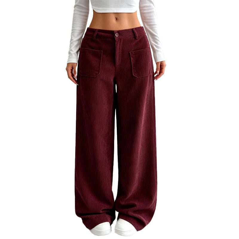 Pantaloni larghi da donna dalla vestibilità comoda e rilassata