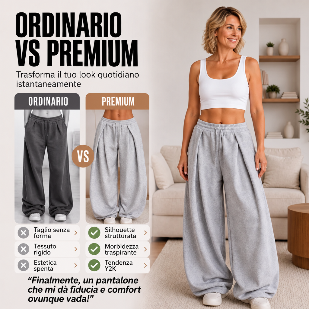 Pantaloni della tuta da donna casual a gamba larga e plissettati, verdi