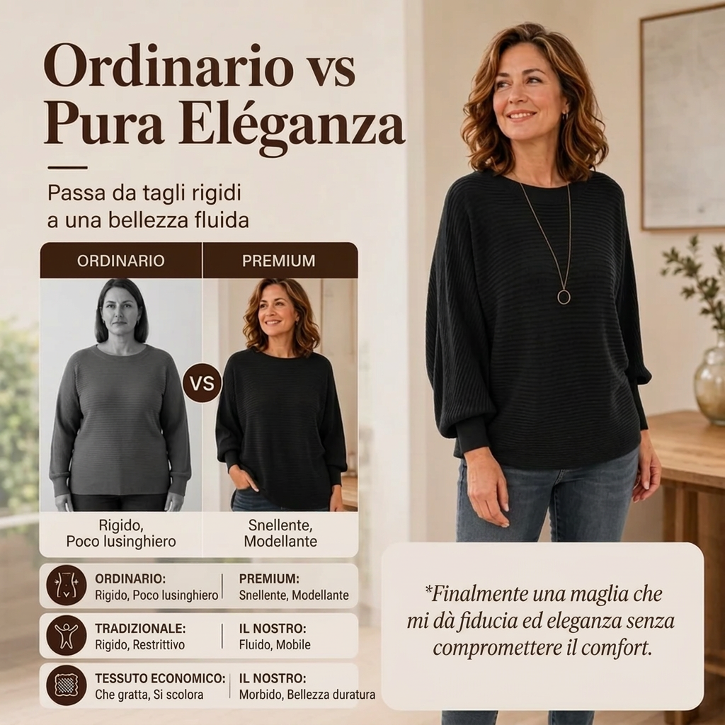 Morbida | Maglione oversize a coste da donna