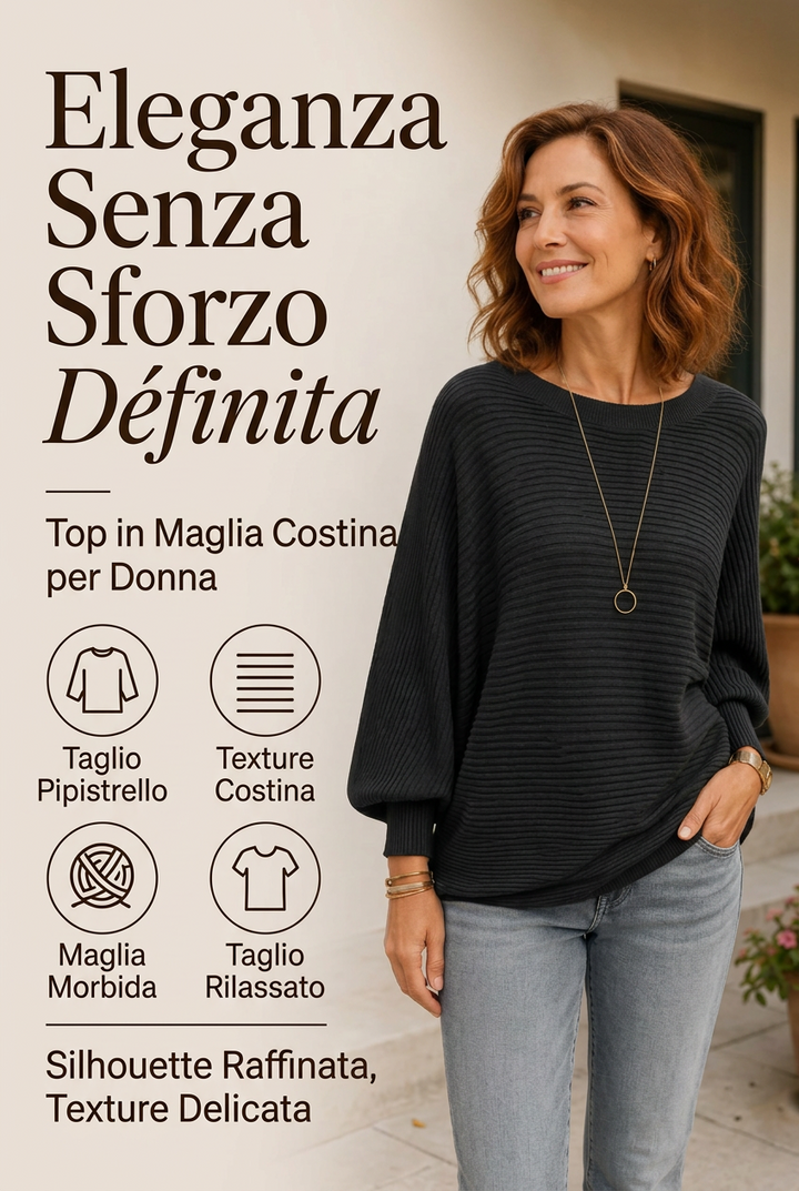 Morbida | Maglione oversize a coste da donna