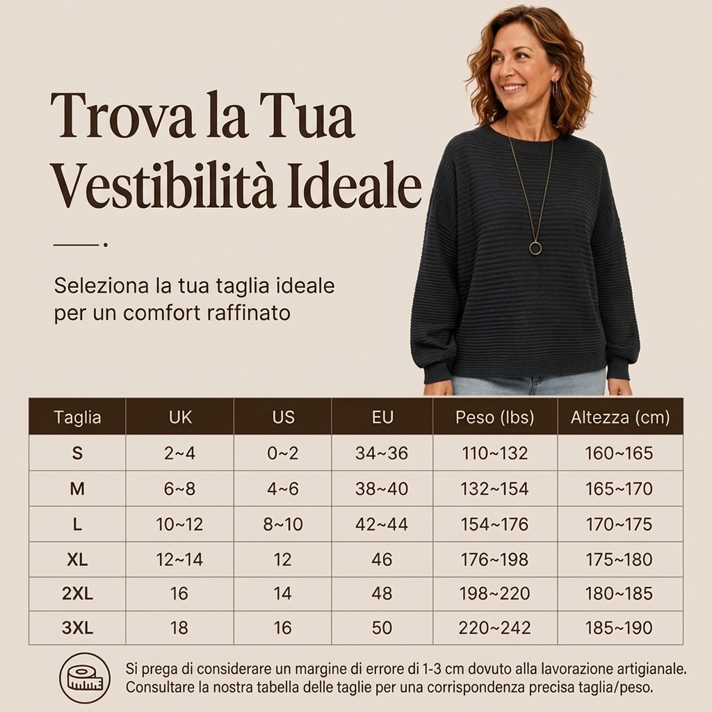 Morbida | Maglione oversize a coste da donna
