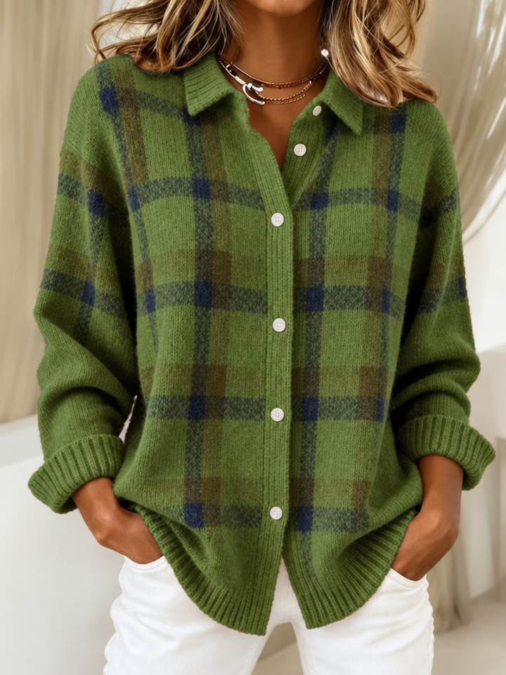 Olivia | Cardigan in Maglia a Quadri